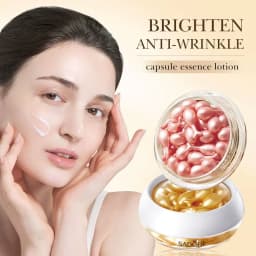 SADOER Snail Rose Essence Milk Moisturizing Capsules Whitening and Nourishing Anti-Wrinkle Skin Care Cosmetics