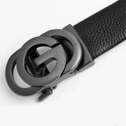 DINISITON Men's Business Automatic Buckle PU Belt Adjustable Leisure Male Strap Automatic for Men Gifts