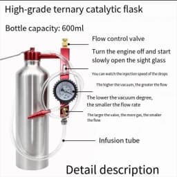 Catalytic Cleaning Canister Hanging Bottle Hanging Tool for Fuel&Exhaust System 600ML