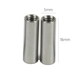 2pcs Stainless Steel Threaded Sleeves Screw Rob Tube 5mm Diameter with M4 Internal Thread Spare Part