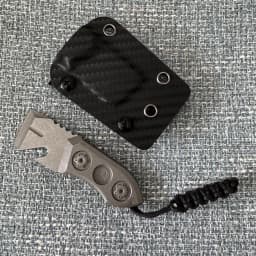 EDC DC53 Titanium Alloy Crowbar with Carbon Fiber Sheath Bottle Opener Outdoor Camping Multifunction Tools