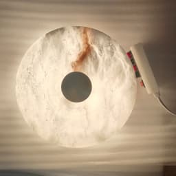 Modern Simple LED Natural Marble Ceiling Lamp Living Room Bedroom Corridor Circular Ultra-thin All-copper Wall Lamp Indoor Decor