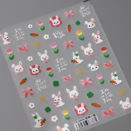 Lovely Red Fruit Strawberry Cherry Bowknot Love Heart Star Silk Ribbon 5D Nail Art Stickers Chic Self Adhesive Manicure Decal