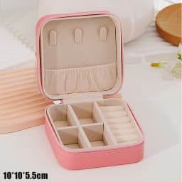 1pc Simple Portable Travel Jewelry Storage Box For Bracelets Earrings, Rings And Studs