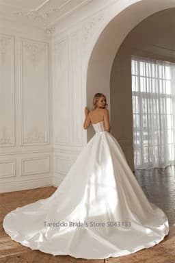 Customized Off Shoulder Two Pieces Wedding Dress Adorned with Glitter Detachable Skirt 2 in1 Gown for Bride