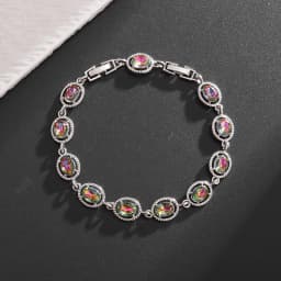 Water Drop Silver Color Bracelet Women\'s Extended 8 Color Zircon Gift Fashion Bracelet