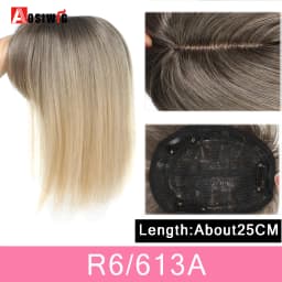 Long Straight Topper Hair Piece With Bangs Invisible Seamless Clip Overhead Toupee Invisible Replacement block Cover White Hair