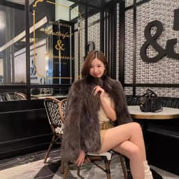Women Faux Fox Fur Coats Solid Fur Jackets Cotton Linen Stand Collar Long Sleeves Open Stitch Loose Casual 2026 Autumn Winter