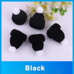 10-50Pcs Mini Knitting Hats Christmas DIY Craft Knitting Doll Hats Mini Wool Hat for Christmas Tree Ornaments DIY Hair Accessory