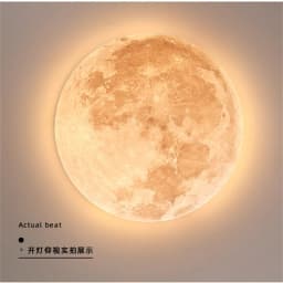 Moon Ceiling Lamp 12W  24W 36W Solid Wood Led Ceiling Lamp for Bedroom Living Room Dining Room Home Decor Indoor Lights Lighting