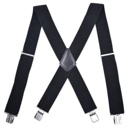 Heavy Duty Big Size Suspenders for Men Work Outdoor 2 Inch Wide X Back 4 Strong Clips Adjustable Elastic Trouser Braces Straps
