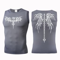 Y2K Compression T Shirt Men Workout Top Summer Sports Tights Running Tank Top Quick Dry Fitness Tank Top Skinny Vest Tight Tank