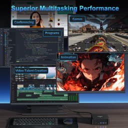 Nipogi E3B Mini Pc, Mini Pcs with Windows 11 Pro, Αμd Ryzen 5 7430U 16Gb Lpddr4 Ram 512Gb Ssd, Type-C, Wifi 6, Bt 5.2, with 4K at 60 Hz Support