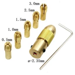 Mini Drill Chucks Adapte 7Pcs/set 0.5-3mm(Inner2mm-2.35mm)Small Electric Drill Bit Collet Micro Twist Chuck Tool Kit Woodworking