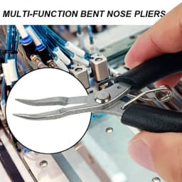 Bent Needle Nose Pliers Mini Serrated Pliers for Jewelry Making Electronic Repair Hand Tools