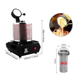 NIUPIKA 3KG Digital Heating Capacity Refining Precious Metal Silver Gold Melting Furnace Machine Jewelry Casting Tool