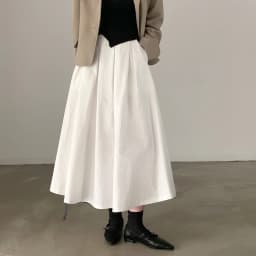 Simple Mid-Length A-Line Skirt High Waist Midi Skirt  Color Commute Style Half Body Skirt Elegant Women's Fashion