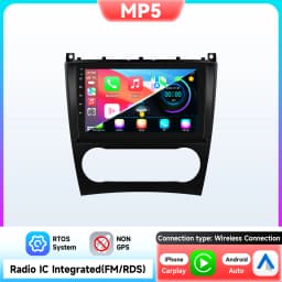 9" Hizpo 2Din Android Auto Car Radio for Mercedes Benz C-Class CLK W203 W209 S203 A209 W168 GPS DSP 4G CarPlay Snapdragon 6115