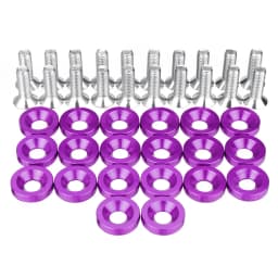 20pcs M6 Aluminum Car Modified Hex Fasteners Fender Washer Bolts JDM Bumper Engine Concave Screws Universal