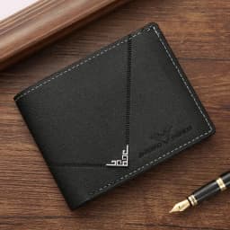 Slim Leather Wallet for Men RFID Blocking Bifold Front Pocket Wallet Minimalist Credit Card Holder Cash Money Clip