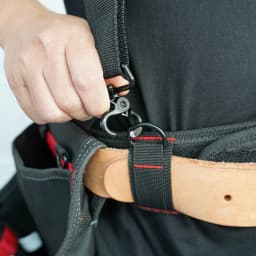 MELOTOUGH Gel Construction Work Suspender Tool Belt Suspenders with Gel Shoulder Pad Detachable Phone Holder