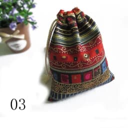 3Pcs Cotton  Gift Bags Multicolor Tribal Tribe Drawstring Jewelry Bags Pouches Package Storage Chinese Ethnic Style 9.5cm X12cm