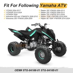 Left + Right Headlight Cover Trim For Yamaha Wolverine Raptor 250 350 450 700 YFM250 YFM700 YFZ450 2004-2024 5TG-84165-01