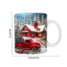 Creative 3D Christmas Ceramic Mug Unique Space Design Snowman Santa Coffee Cup Tea Milk Mug Christmas Gifts For Kids Adults