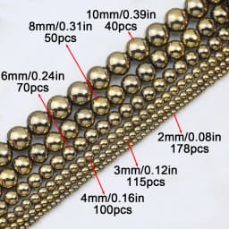 A+ Natural Stone Non-Magnetic Hematite Round Loose Spacer Beads For Jewelry Making DIY Beaded Bracelet Neckalce 2 3 4 6 8 10mm