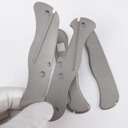 1Pair Titanium Alloy Handle Scales for 111MM Swiss Knife Patch with Slots for Toothpick Tweezers Modification Accessories