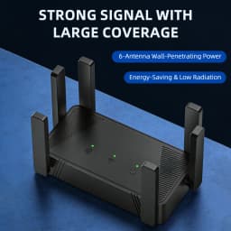 300Mbps Wireless Router 2.4G WiFi Repeater with 6 High Gain Antennas Long Range Signal Amplifier Network for Home