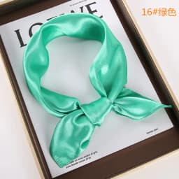 Solid-color Square Scarf single-color Imitation Silk Small Square Plain Glossy Satin Color Tween Performance Silk Scarf SJ19