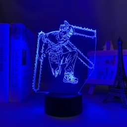 3d Led Lamp Anime Chainsaw Man for Bedroom Decoration Nightlight Kids Birthday Gift Manga Chainsaw Man Led Night Light Bedside