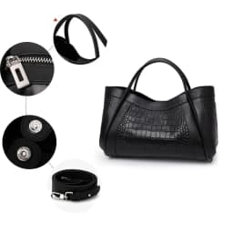 Aidrani New Women's Crocodile Pattern Handbag Simple and Elegant High Quality Cowhide Mother and Child Bag