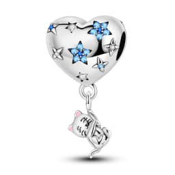 Boutique Unique 925 Sterling Silver Stars & Moon Dream Catcher Dreamy Blue Dangle Charm Fit Original Bracelet Fashion Jewelry