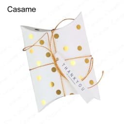 10pcs Kraft Paper Pillow Candy Box Christmas Gift Packaging Boxes Candy Bags Wedding Baby Shower Birthday Party Decoration