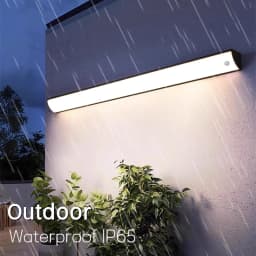 Motion Sensor LED Outdoor Wall Lamp IP65 Waterproof Long Strip Corner Garden Sconce Front Door Porch Home Exterior Wall Lighting