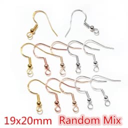 50pcs 2-Styles 925 Sterling Silver Plated Gold Rhodium Earrings Hooks Findings for DIY Earring Jewelry Making Accessories