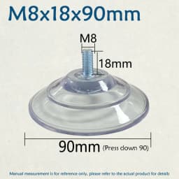 M4 M5 M6 M8 Transparent Suckers With Screw PVC Plastic Sucker Pad Holder Turn Nut Glass Table Tops Storage Tool Hooks