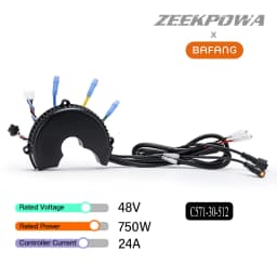 BAFANG 48V 750W BBS01 BBS02 Central Motor Controller for Mid Drive Motor with Front Lamp Connector and Gear Shift Sensor