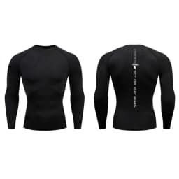 Sword Print Long Sleeve Compression Shirt for Men Athletic Quick Dry Tshirts Tops Gym Workout Running Baselayers Undershirts
