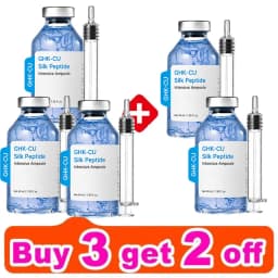 GHK-Cu Blue Copper Silk Peptide Ampoule Serum Deep Collagen Hydrate Moisturize Soften Smooth Firm Korean Facial Skin Care