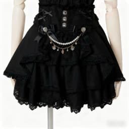Gothic Sweet Lolita Skirt Lace Bow Embellishment Layered Ruffled Hem Japanese Harajuku Subculture Party Bottom Spring Summer