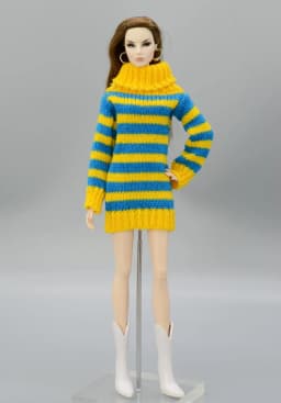 For Outfit Pullip Doll Accessories Princess Casual Suit Top Coat For 30 Cm Doll Clothes Sweater White Black Yellow 1/6