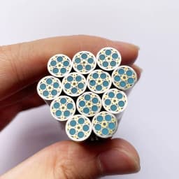 1piece 8mm Mosaic Pin for Knife Handle Decorative Rivets Colored Resin Filling Mosaics Rivets Nail Steel Tube Length 60mm