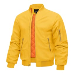 MAGCOMSEN Jacket Men Warm Zip Up Winter Padded Coat Casual Baseball Jackets Pilot Windbreaker Varsity Jackets