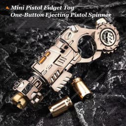 EDC Tactical Pistol Toy Fidget Spinner Ejectable Shell Toy Fidget Gear Gadget Stress Relief Anti-Anxiety Toy for Adults Gift