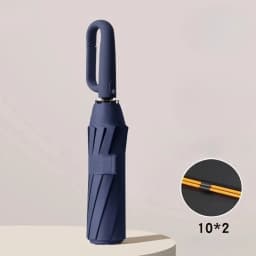 Extra Large Reinforced Wind-resistant Rain-resistant Dual-purpose UV-resistant Fully Automatic Ring-buckle Umbrella