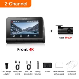 70mai Dash Cam A810S Front 4K Rear 1080P Support 4G Module GPS & ADAS Night Vision Supercapacitor Car DVR 70mai A810S