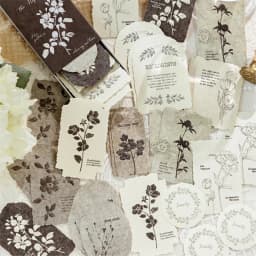 Journal GO 30pcs/box Vanilla Paper Stickers Creative Scrapbooking Collage Junk Journal diy Texture Material for Craft Making